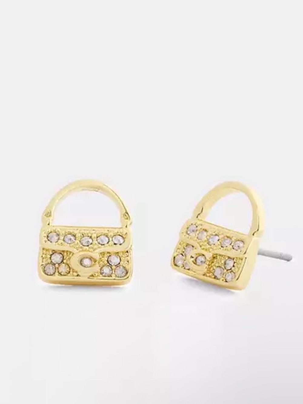 Coach Pavé Tabby Stud Earrings. New
